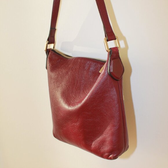 Revitalized Coccinelle Burgundy Crossbody Purse - Picture 7 of 17